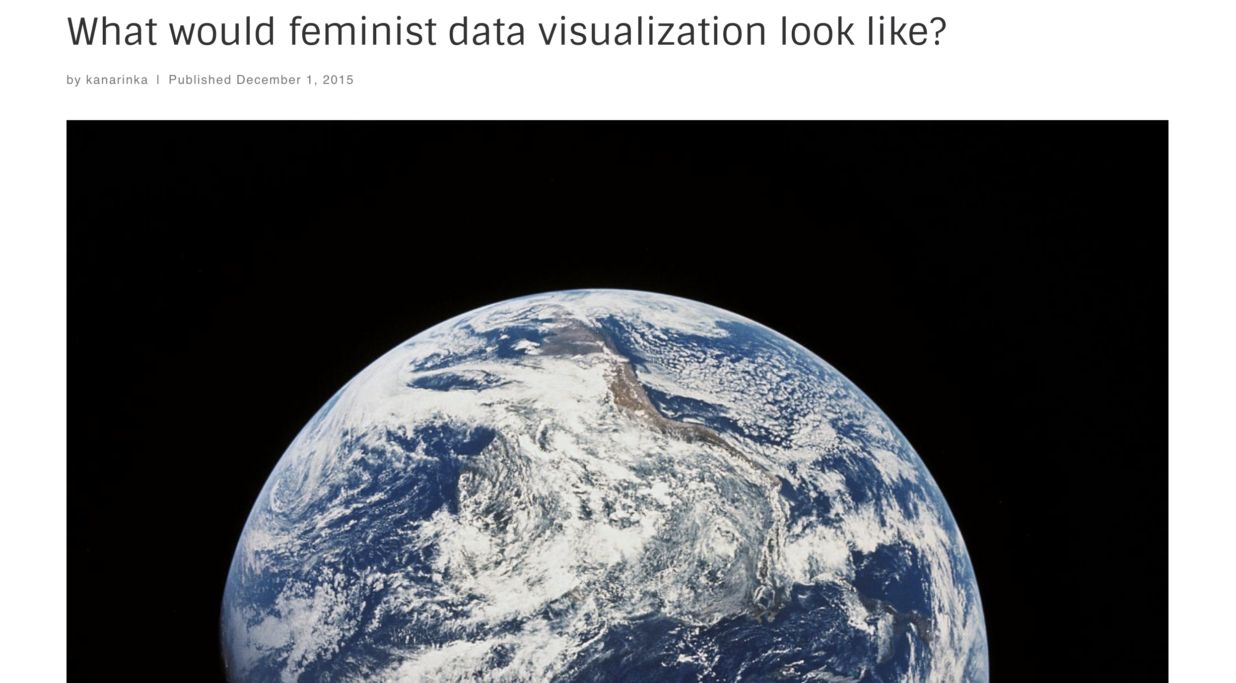 Feminist Datavizualisation: Wir wir uns vom Mythos Objektivität  täuschen lassen